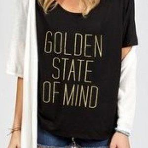 NWOT Golden State of Mind dolman tee